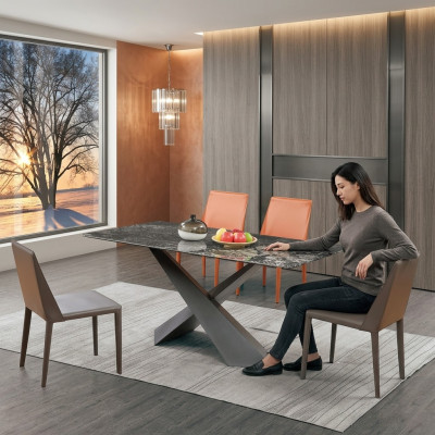 x Beine columnas mesa comedor mesas 180x90 muebles de diseño de lujo mármol