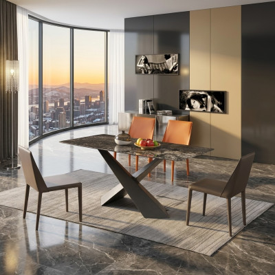 x Beine columnas mesa comedor mesas 180x90 muebles de diseño de lujo mármol