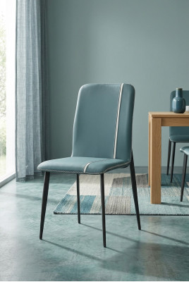 Silla de diseño textil tapizada Sillas Sala de estar Comedor Nuevas 1x Sillón