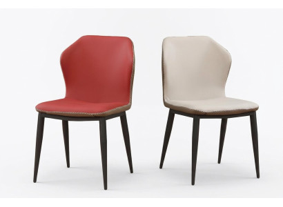 Silla 1x Comedor Acolchado Salón Club Silla Textil Cuero Asiento