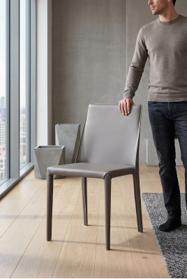 Moderno sillón silla 1x comedor televisión asiento silla tapizada gris sillón nuevo.