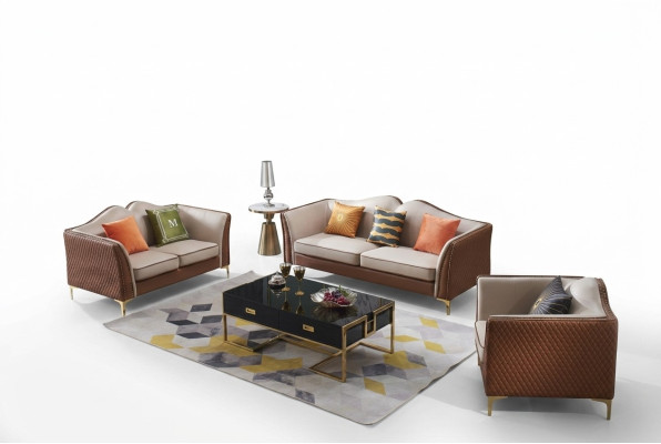 Sofá de 3 plazas + 1 clásico Tapizado de sofá Sofá de esquina de salón Sofás con funda