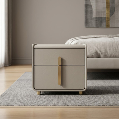 Diseño de mesa de noche decorativa de consola de metal brillante para mesas de consola de dormitorio.