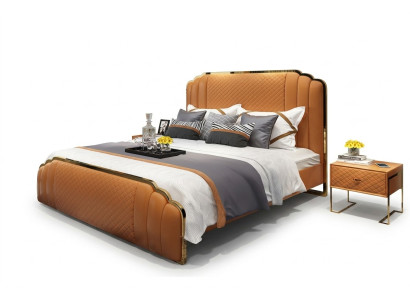 Cama acolchada de diseño de lujo para hotel, cama doble matrimonial de 180x200 cm.