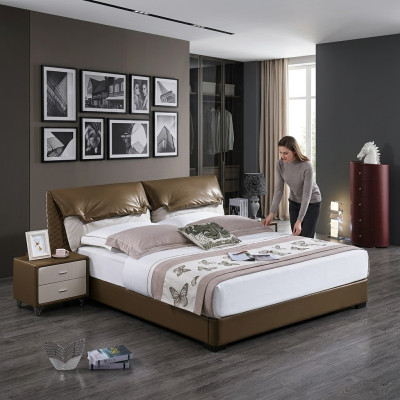 Juego de dormitorio clásico de 3 piezas. Cama clásica + mesita de noche Cama doble Nueva.