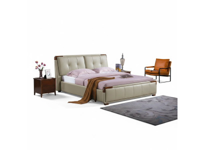 Diseño de dormitorio set de 3 piezas Cama Mesita de noche Clásico conjunto de muebles de lujo