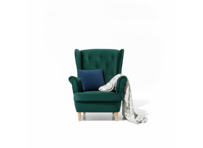 Sofá Sofá Sillón Diseño Asiento Cuero Salón Club Tapizado Lujo Orejas