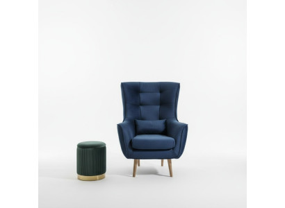 Sillón Club Lounge Diseñador Sillón con Respaldo Sofá Tapiizado de 1 Plaza Nuevo Textil