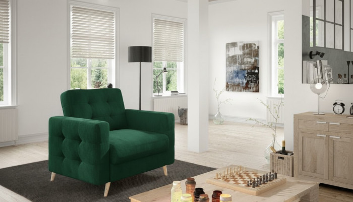 Silla de salón comedor sala de estar lounge asiento verde diseño moderno silla tapizada nueva