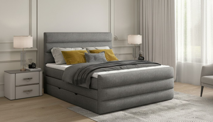 Cama King size de lujo diseño de caja Hotel muebles Cama doble 140/160/180x200