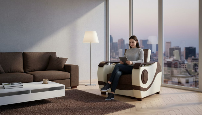 Club Lounge Silla diseñador Sillón Sofá 1 plaza Sofá de televisión Acolchado de una plaza