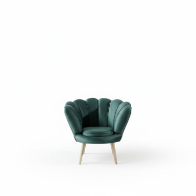 Sillón Club Lounge Silla Tapizada Sofá asiento individual Reláx TV Verde