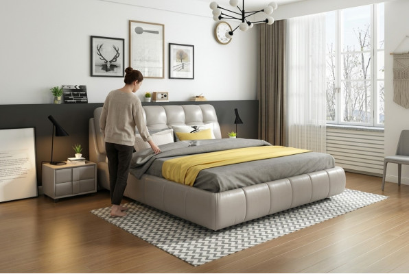 Cama camas cama doble dormitorio matrimonial cama acolchada camas dobles 180x200cm Nueva