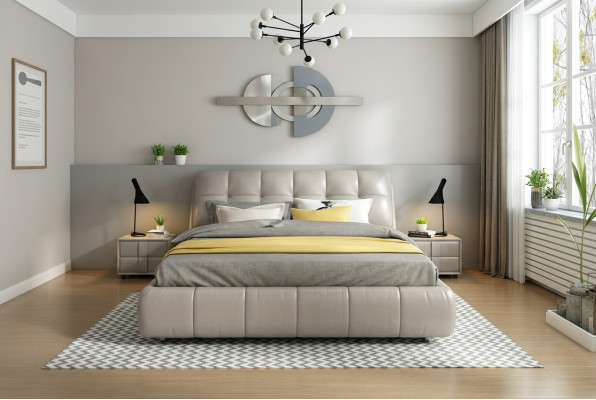 Cama camas cama doble dormitorio matrimonial cama acolchada camas dobles 180x200cm Nueva