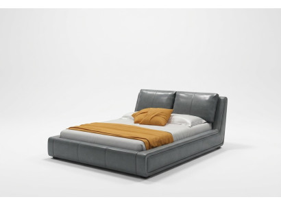 Cama de diseñador de lujo doble de cuero de hotel de metal doble habitación de sueño nueva.