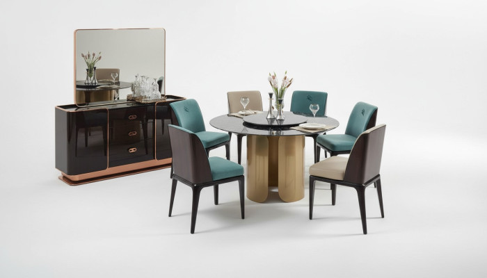 Silla azul comedor Sillas modernas Diseño de muebles de lujo Mobiliario de diseño nuevo