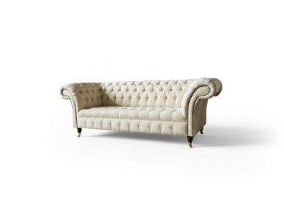 Chesterfield Crema Tela Sala de estar Nuevo Creativo Diseño Moderno Muebles de Lujo Sofá