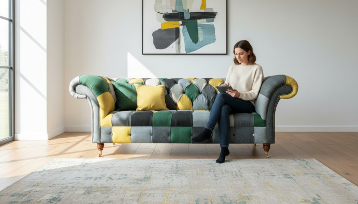 Chesterfield Multicolor Sala de estar Diseño moderno Sofá Nuevo Muebles creativos