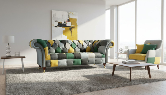 Chesterfield Multicolor Sala de estar Diseño moderno Sofá Nuevo Muebles creativos