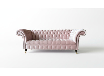 Chesterfield de 3 plazas en rosa claro Muebles creativos Nuevos Sala de estar Diseño moderno Sofá