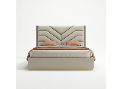 Cama Acolchada Diseño Lujo Madera Camas Dobles Matrimonio Dormitorio Cuero Muebles Hotel