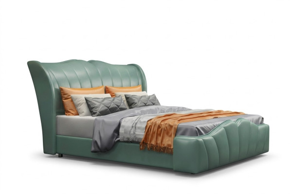 Cama clásica cama doble cama de matrimonio cama de cuero Chippendale dormitorio