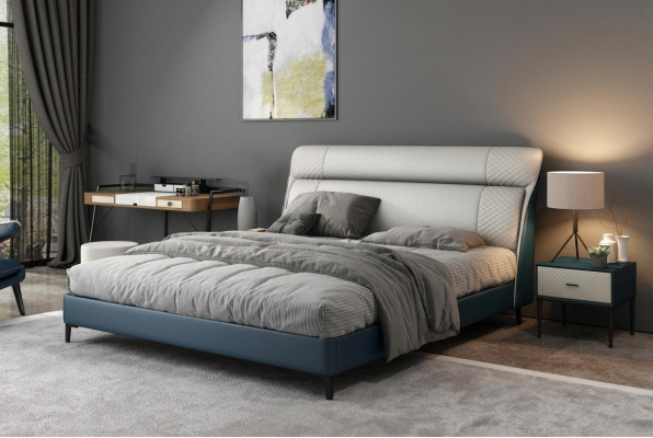 Camas de hotel de lujo cama doble diseño madera muebles modernos dormitorio