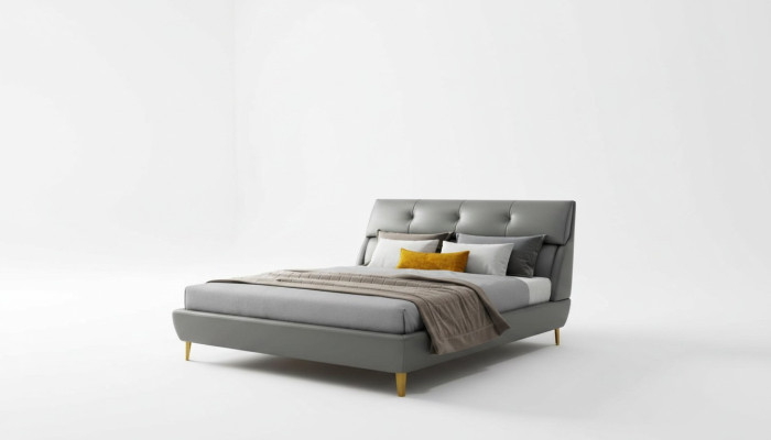 Dormitorio Hotel Camas cama doble Diseño de camas de cuero 180x200cm