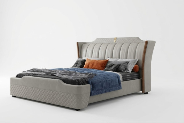 Diseño de camas de estilo italiano, marco moderno para dormitorio.