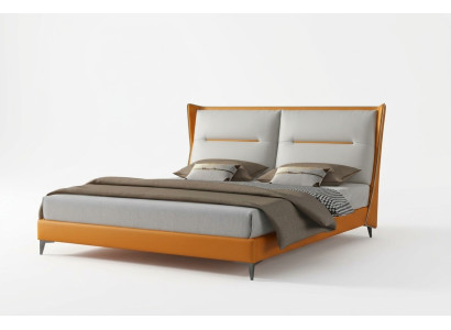 Cama de diseño moderno 180x200 cuero camas de hotel doble habitación dormitorio