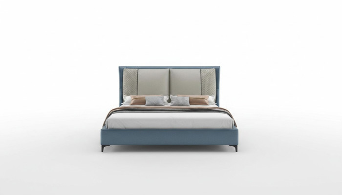 Cama de diseño Dormitorio Camas Textil Cuero Hotel Lujo Tapizado Terciopelo Tela
