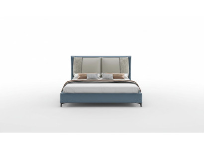 Cama de diseño Dormitorio Camas Textil Cuero Hotel Lujo Tapizado Terciopelo Tela