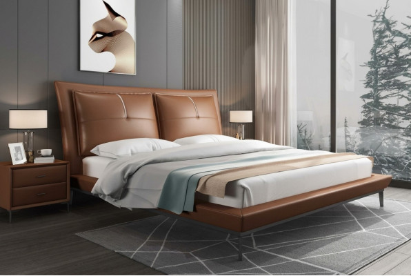 Cama de diseñador dormitorio camas hotel de cuero muebles italianos