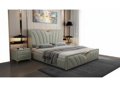 Cama de diseño dormitorio camas cuero hotel lujo tapizado muebles italianos