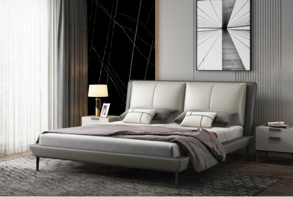 Cama de dormitorio Cama Cama doble Cama juvenil Cama de tela Estructura de cama