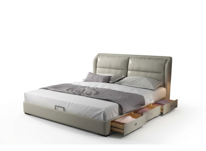 Cama de diseñador para dormitorio Camas Textiles Cuero Hotel de Lujo Tapicería Tela de Terciopelo