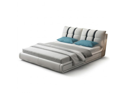 Cama de diseñador Dormitorio Camas Mobiliario Hotel Lujo Tapizado Cuero Muebles