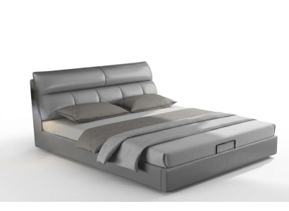 Cama de diseñador gris dormitorio camas textil cuero hotel tapicería
