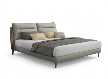 Camas de lujo clásicas tapizadas en cuero y textil cama de alta calidad para dormitorio nuevo
