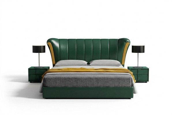 Cama acolchada Cama doble clásica 180x200cm madera camas dormitorio