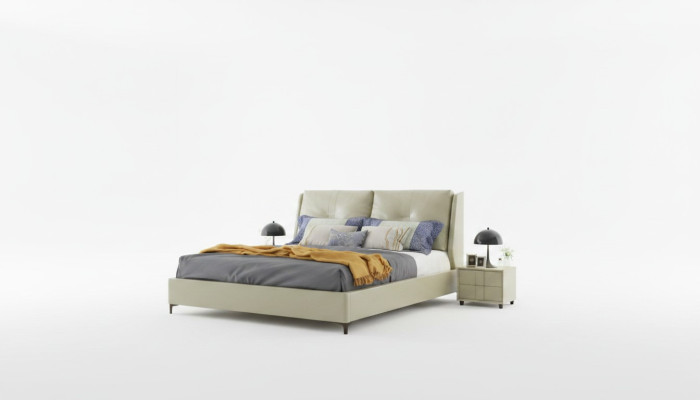 Cama Acolchada Diseño Lujo Doble Hotel Dormitorio Descanso 180x200cm