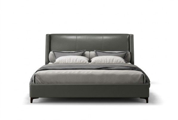Cama tapizada de diseño de lujo doble hotel cama matrimonial 180x200cm dormitorio de metal