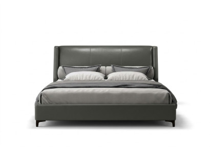 Cama tapizada de diseño de lujo doble hotel cama matrimonial 180x200cm dormitorio de metal