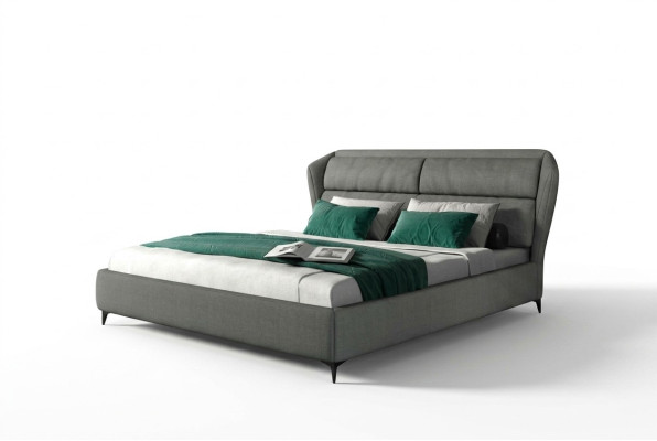 Cama clásica de lujo doble tapizada de diseño de dormitorio cama 180x200 cm