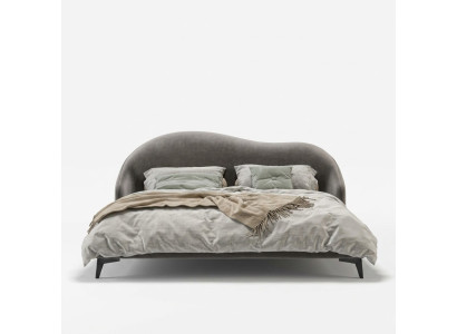 Muebles de dormitorio italiano cama doble tapizada diseño camas