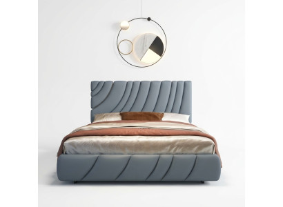 Cama Acolchada Diseño Lujo Doble Camas de Hotel Dormitorio de Lujo