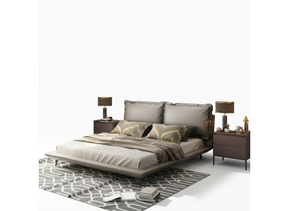 Cama doble Cama Cama matrimonial Diseño Lujo Camas de lujo Cama de diseño Textil