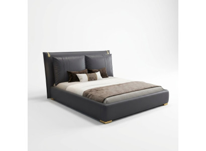Cama doble Cama matrimonial Diseño de lujo Cama de diseño Textil Camas