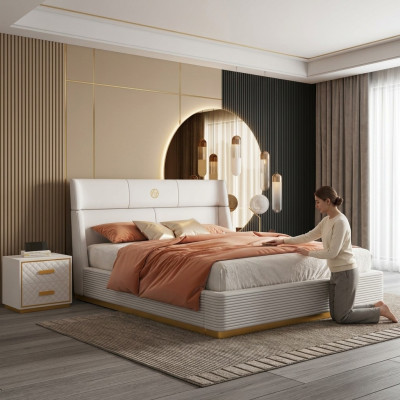 Diseño moderno cama xxl camas dobles hotel textil 150 180x200cm