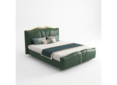 Cama de diseñador Dormitorio Camas Textil Cuero Hotel Lujo Tapizado